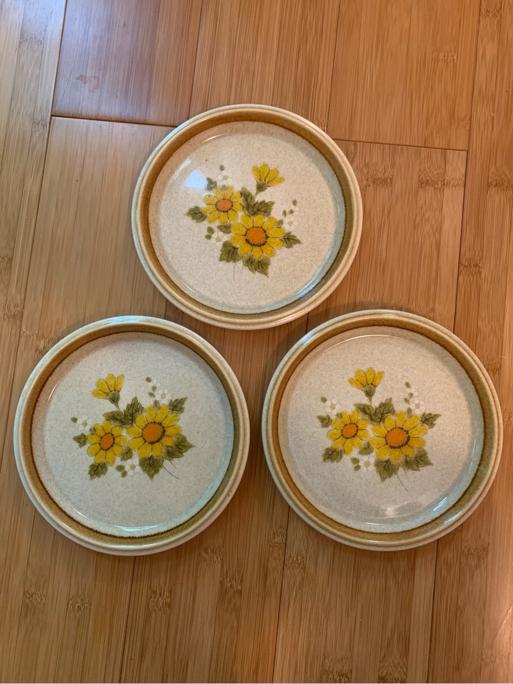 Mikasa Stone Manor MELISSA Vintage Flower Plates Set of 3